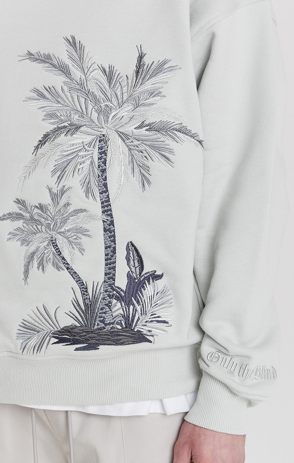 Lunar Rock Palm Crewneck - ONLY THE BLIND™