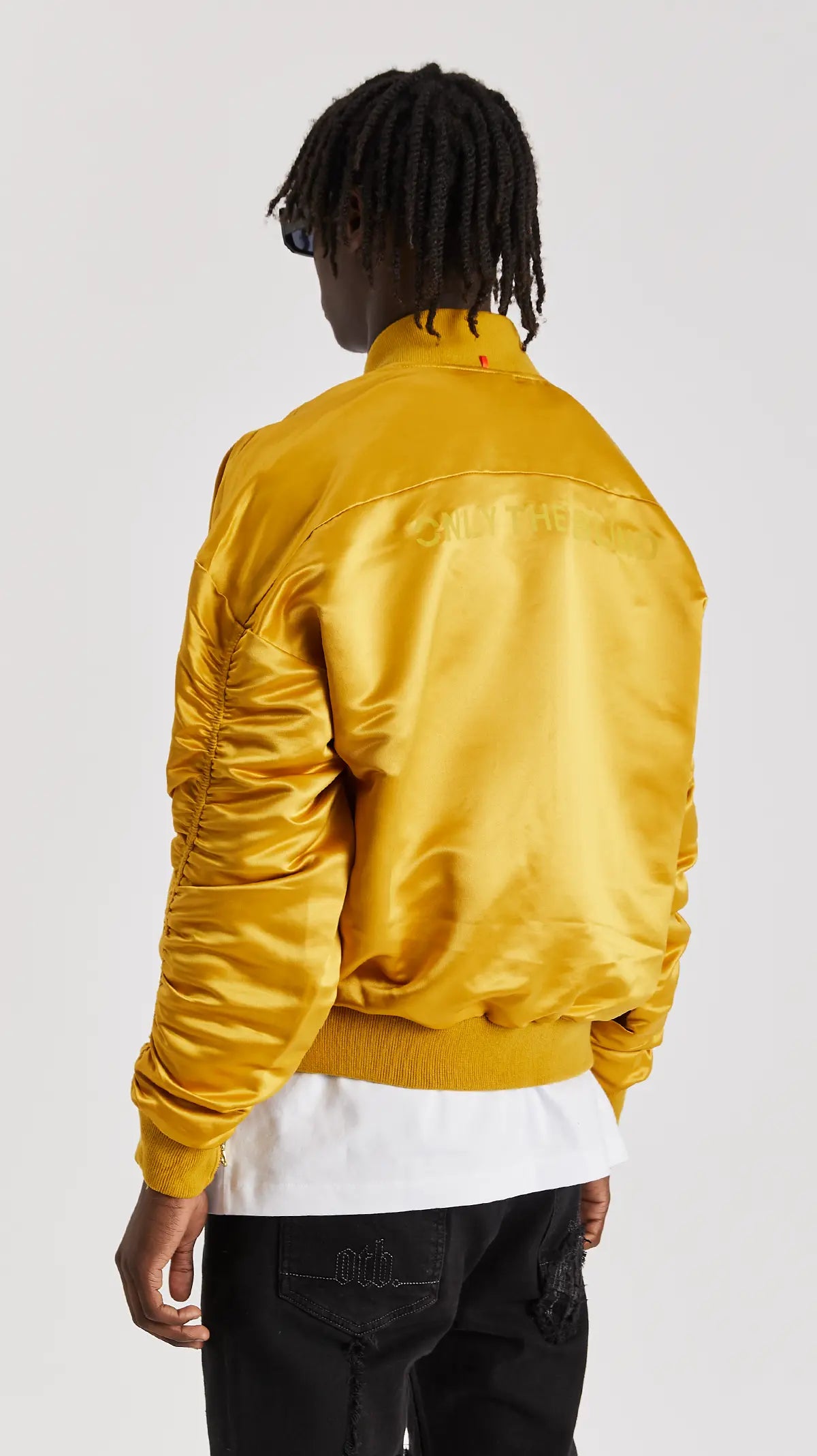 Signature Satin Gold Bomber Jacket - ONLY THE BLIND™