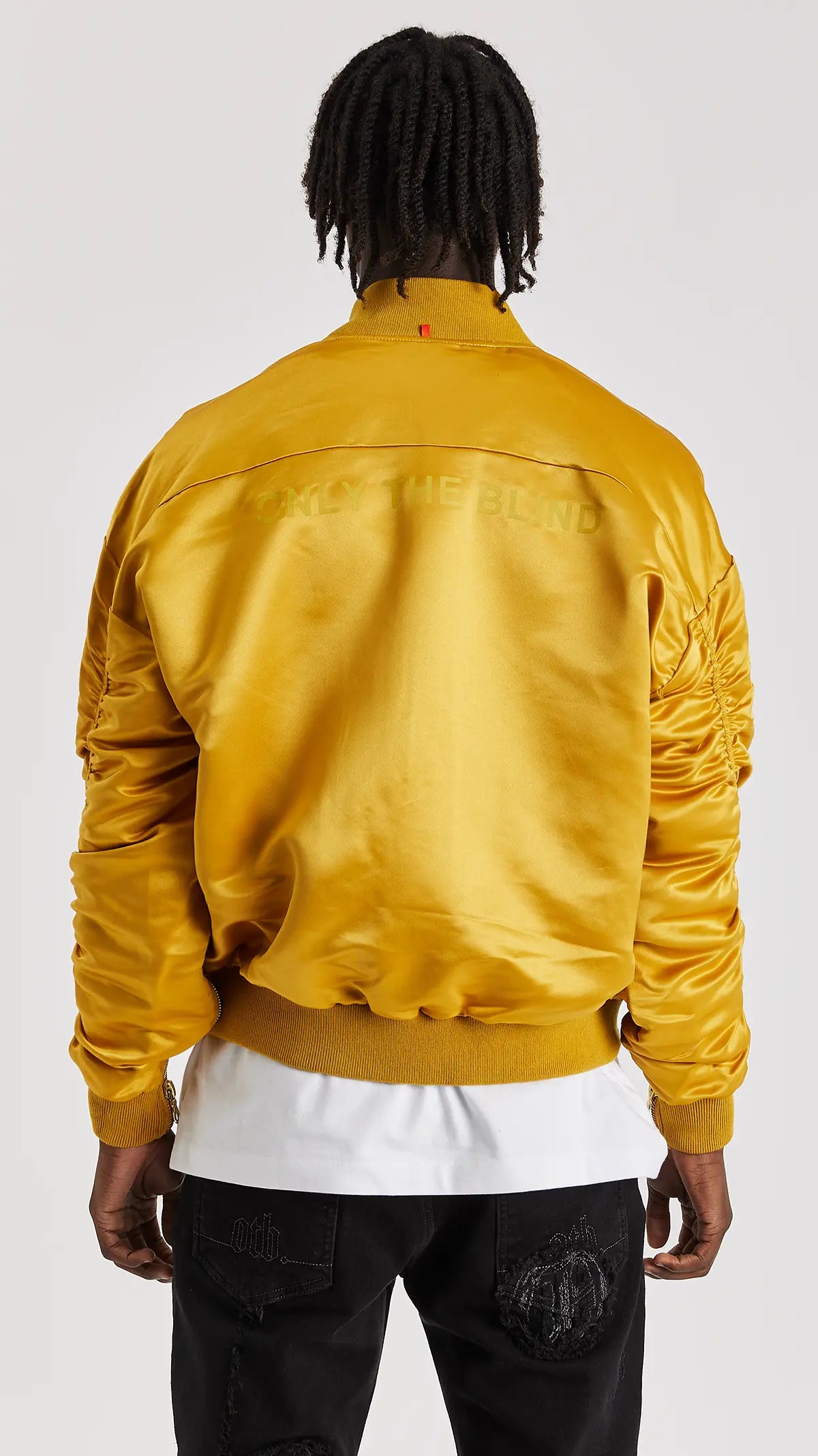 Signature Satin Gold Bomber Jacket - ONLY THE BLIND™