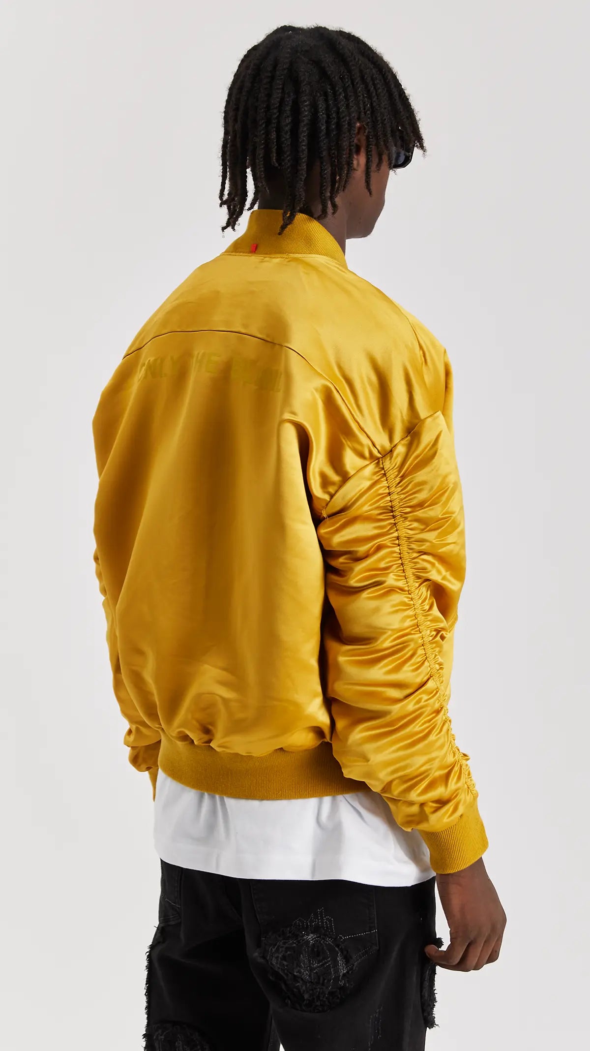 Signature Satin Gold Bomber Jacket - ONLY THE BLIND™