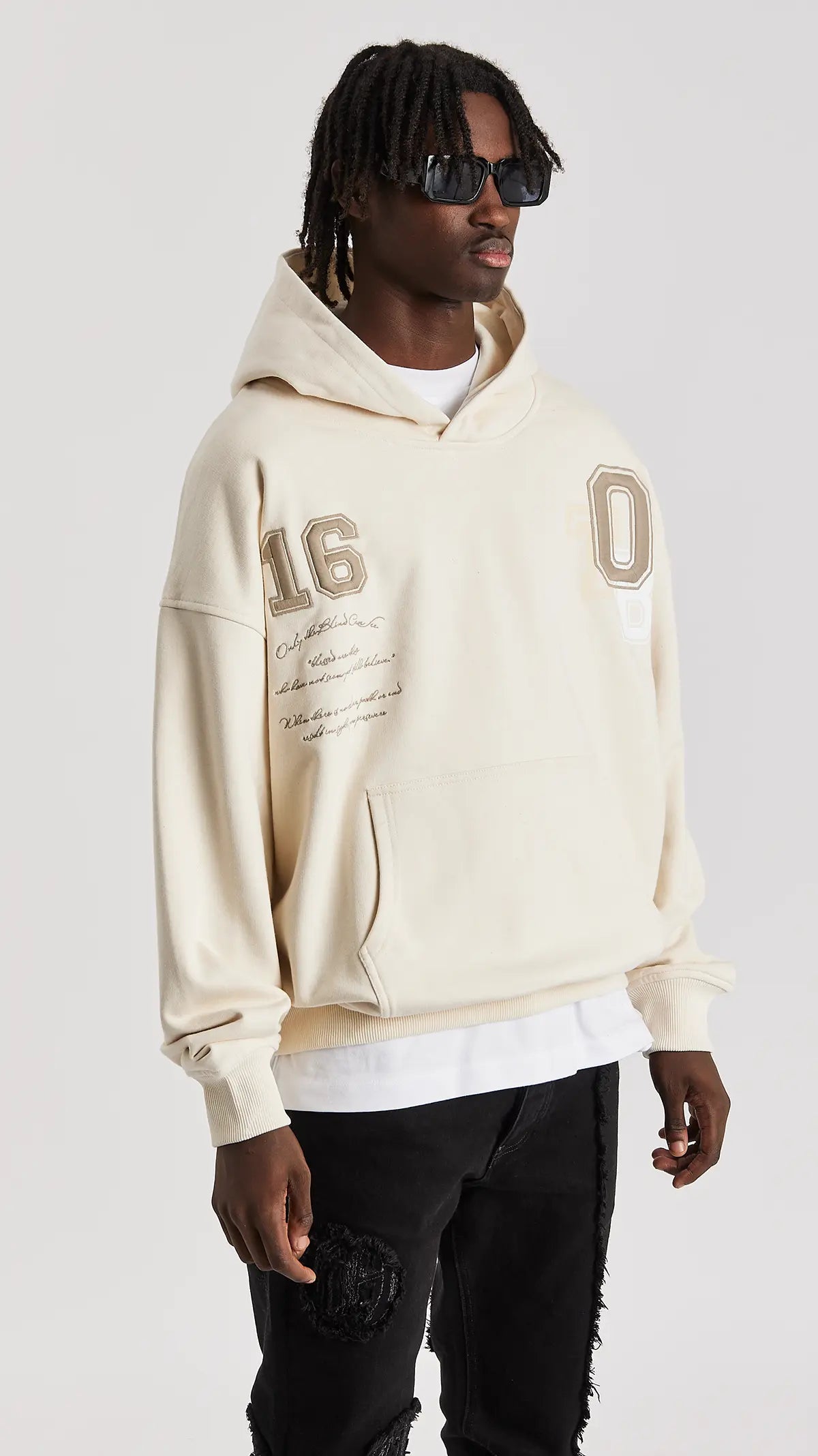 Sand Varsity Hoodie - ONLY THE BLIND™