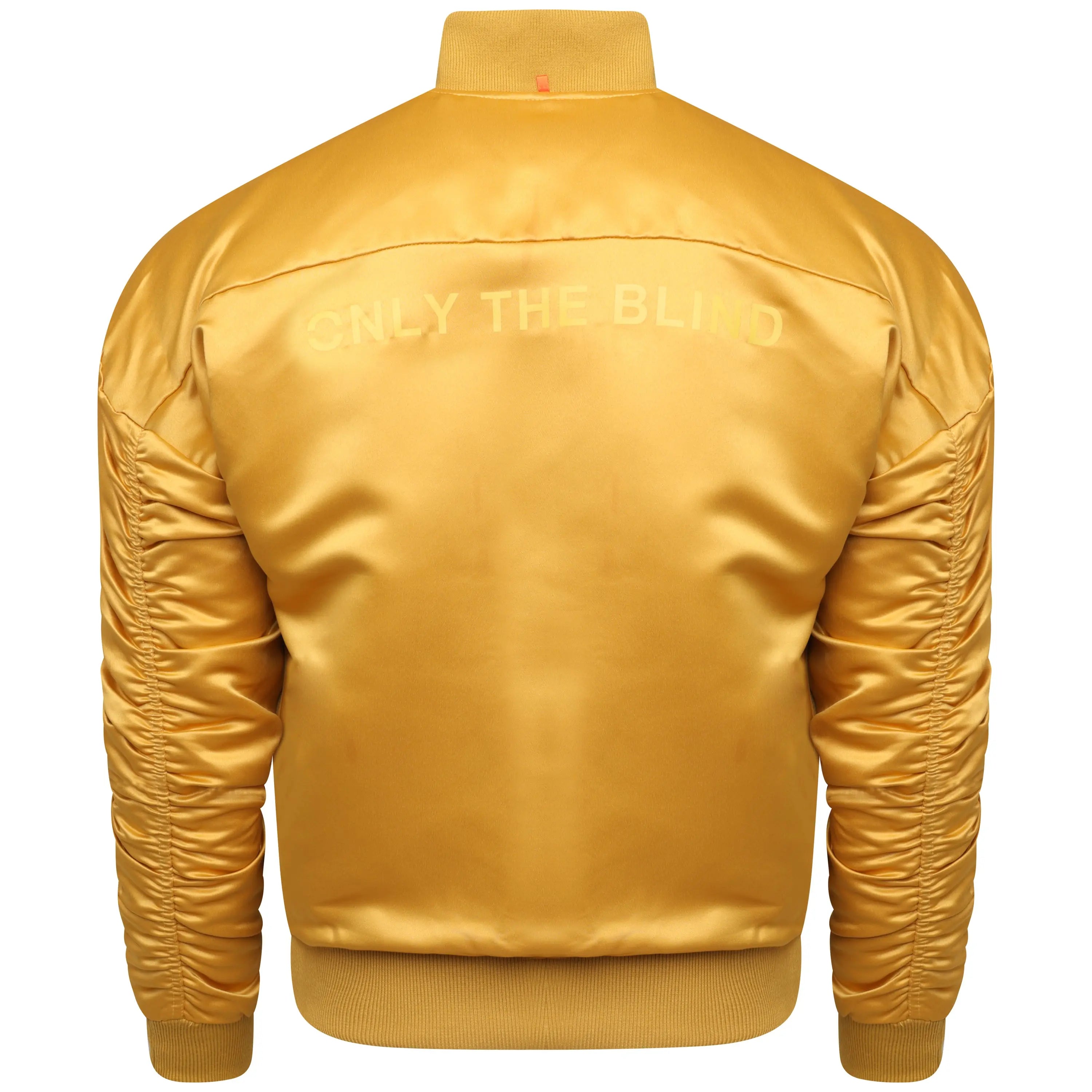 Signature Satin Gold Bomber Jacket - ONLY THE BLIND™