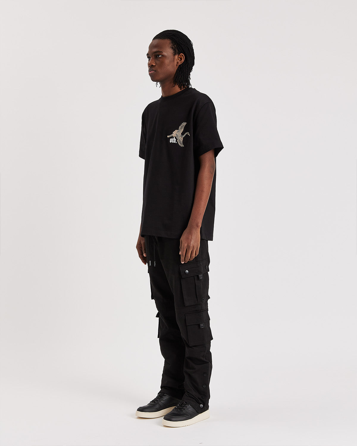 Black Summer Crane T-shirt - ONLY THE BLIND™