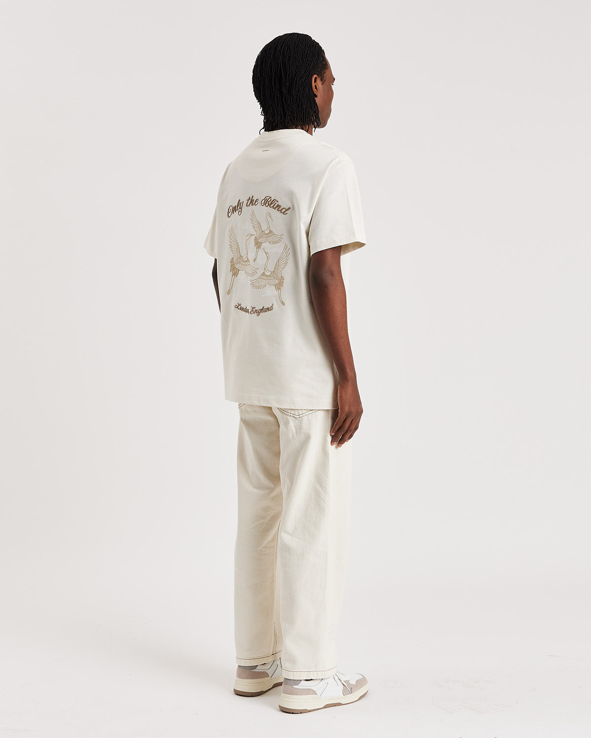 Ivory Summer Crane T-shirt - ONLY THE BLIND™